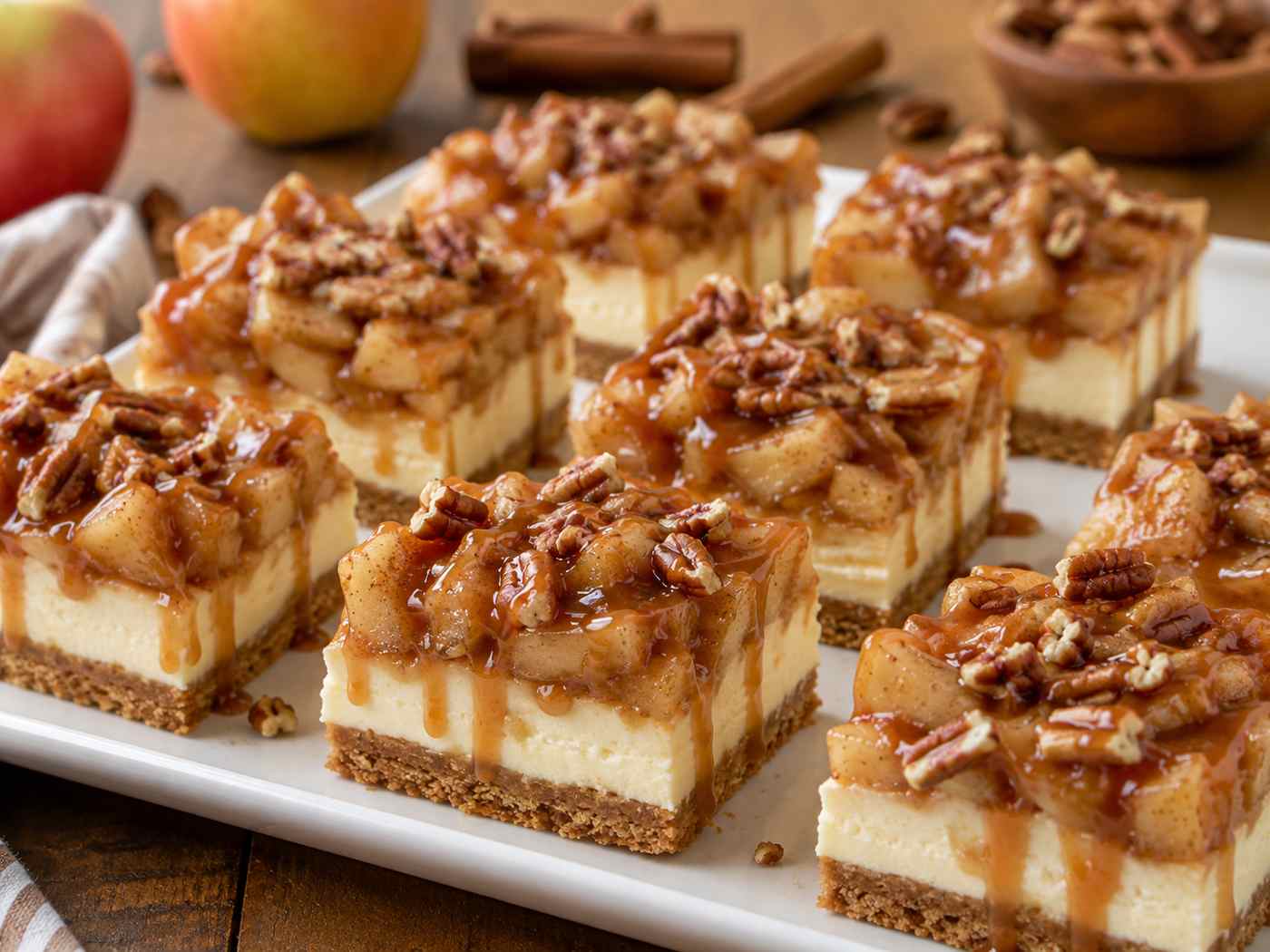 Caramel Apple Cheesecake Bars Recipe