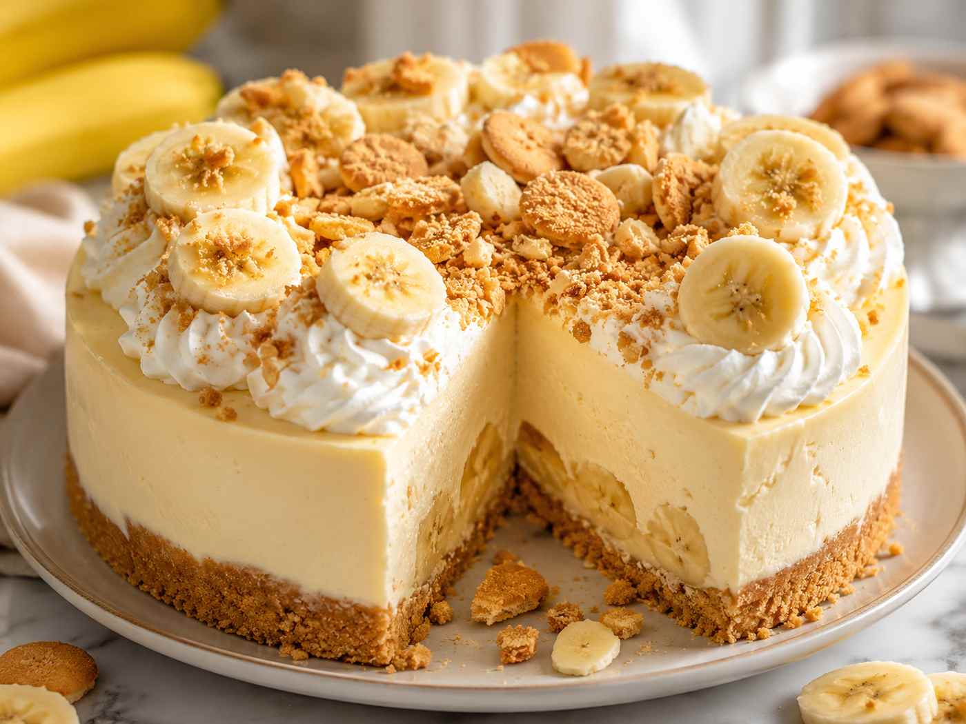 Banana Crunch Cheesecake Delight Recipe