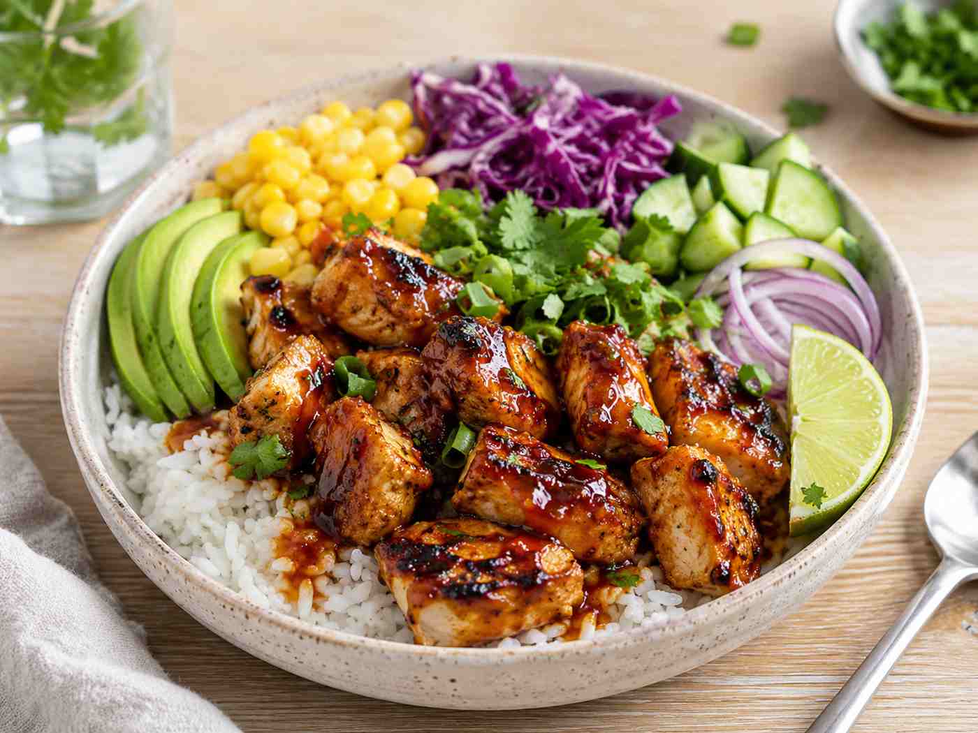 Hot Honey Chicken Bowls Recipe